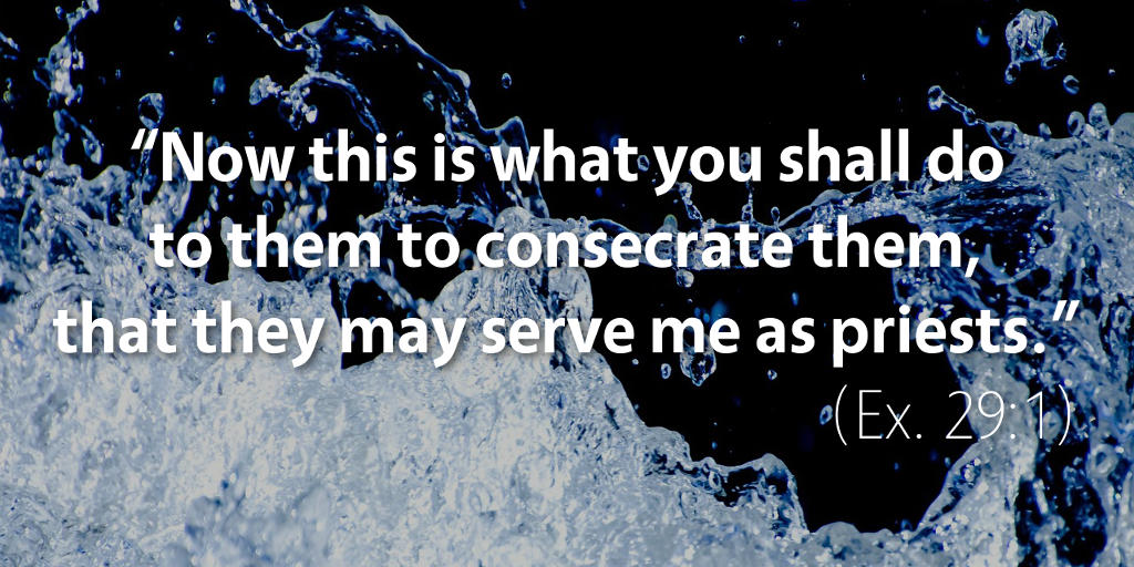 Exodus 29: Consecrate them that they may serve me as priests