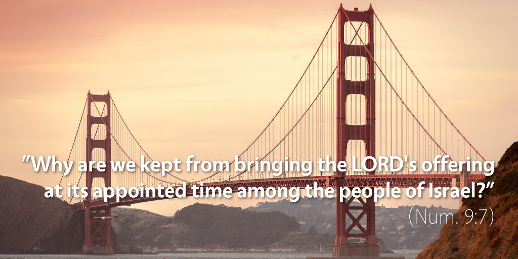 Numbers 9: Why are we kept from bringing the LORD's offering at its appointed time among the people of Israel?