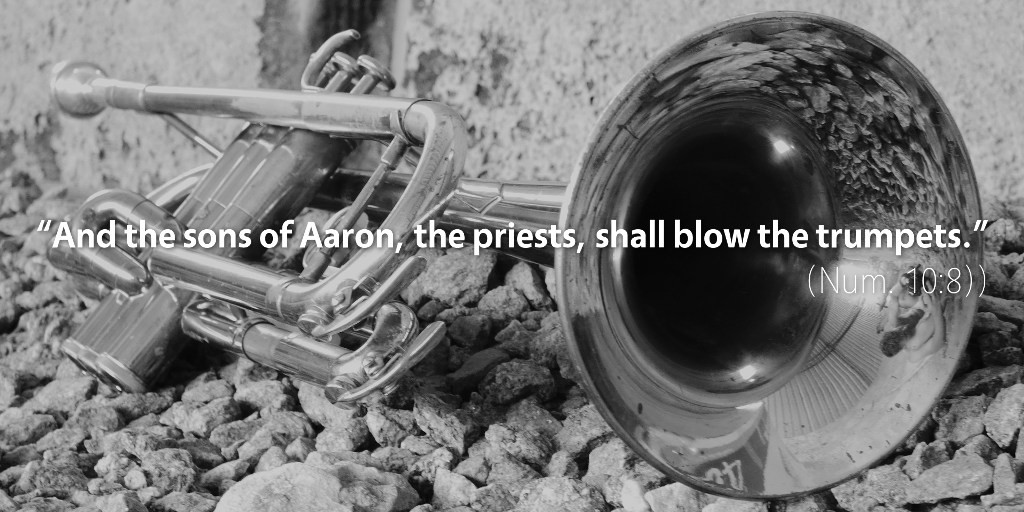 Numbers 10: And the sons of Aaron, the priests, shall blow the trumpets.