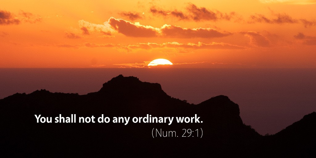 Numbers 29: You shall not do any ordinary work.
