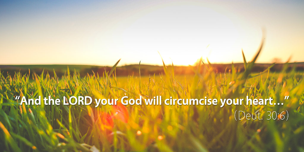 Deuteronomy 30: And the LORD your God will circumcise your heart.
