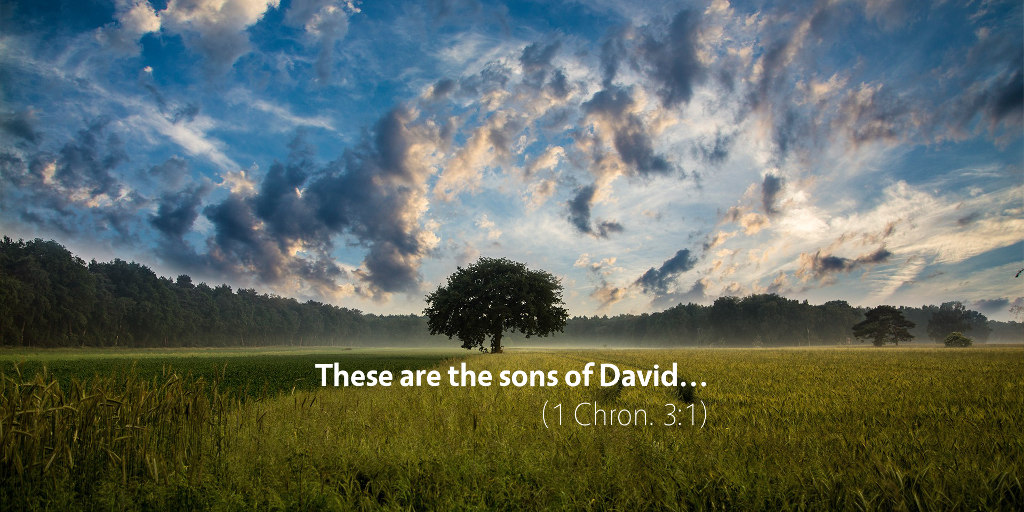 1 Chronicles 3: These are the sons of David...